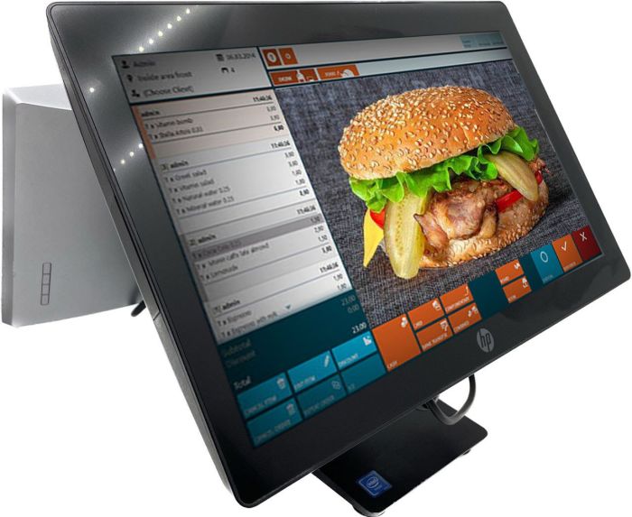 POS-термінал HP RP9 G1 (Все в одному), з Windows. Проц. i5-6500, Два монітори тач 15,6" +14" екран покупця. Б/У як новий