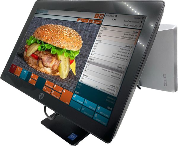 POS-термінал HP RP9 G1 (Все в одному), з Windows. Проц. intel G3900, Два монітори тач 15,6" +14" екран покупця. Б/У як новий