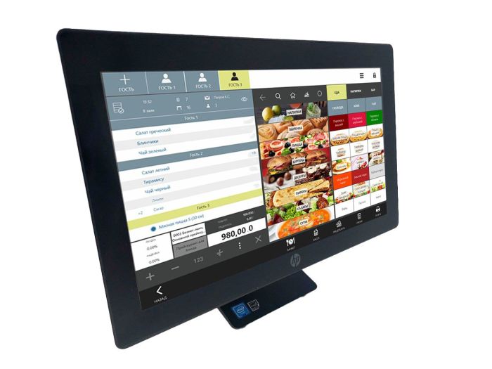 POS-термінал HP RP9 G1 (Все в одному), з Windows. Проц. i5-6500, Один монітор 15,6" тач. Б/У як новий